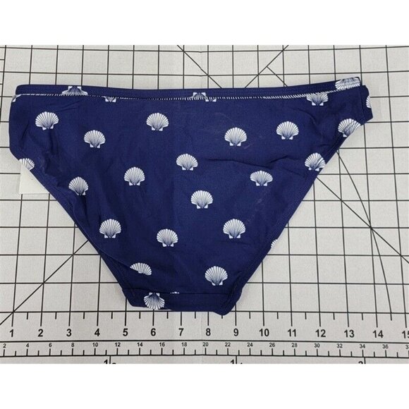 NWT Anne Cole S What The Shell Ladder Trim Bikini Swim Bottom Blue White #86317 - Picture 2 of 3